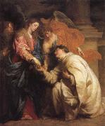 Anthony Van Dyck The mystic marriage of the Blessed Hermann Foseph with Mary oil on canvas